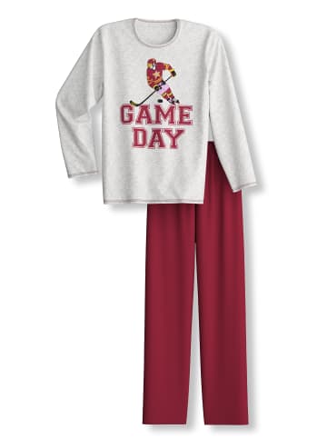 Calida Pyjama in stein meliert