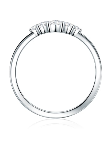 Trilani Ring aus Sterling Silber mit Zirkonia in silber