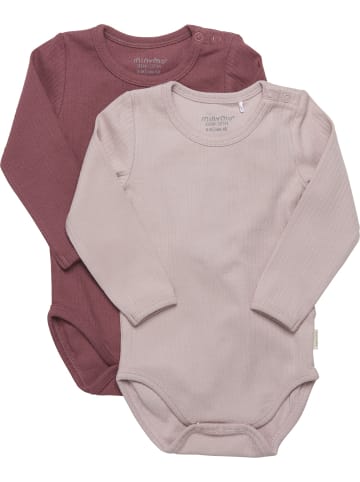 Minymo Kinder Langarmbody in Rosa