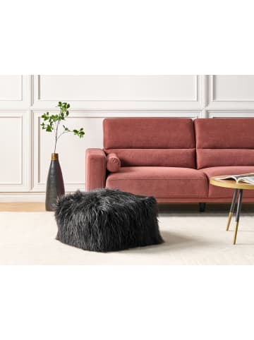 Beliani Pouf CONROE in Schwarz - (W) 50 x (H) 30 x (L) 50 cm