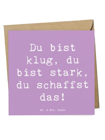 Mr. & Mrs. Panda Deluxe Karte Spruch Erster Schultag Motivation ... in Lavendeltraum