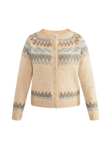 usha BLUE LABEL Strickjacke in Beige Blau Braun