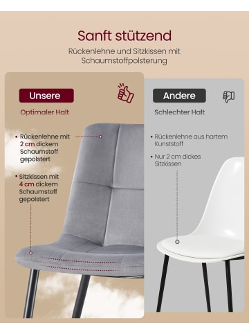 VASAGLE 6er-Set: Esszimmerstuhl in - (B)43.5 x (H)82 x (T)52 cm