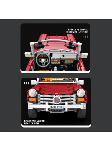 COFI 1453 Reobrix 11005 Oldtimer Cabrio Klemmbaustein Set 1578 Teile ab 14 in Mehrfarbig