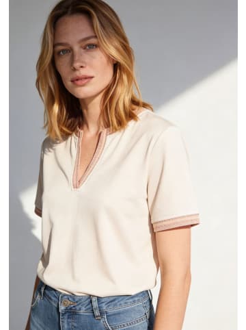 More & More stylishes Kurzarmshirt in powder creme