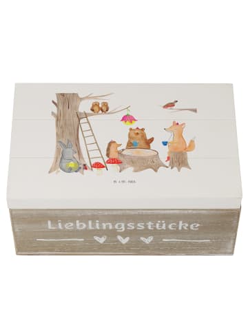 Mr. & Mrs. Panda Aufbewahrungsbox Waldtiere Picknick mit Spruch in Weiß