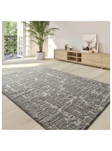 Atticgo Hochflor-Teppich LIMA in silber