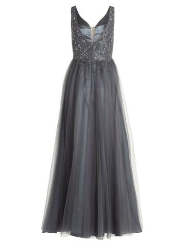 Vera Mont Abendkleid mit Stickerei in Grey/Grey