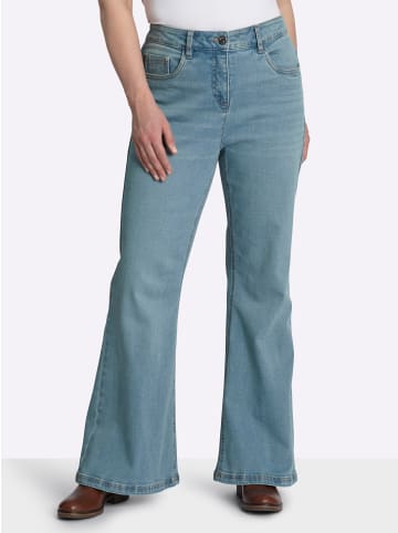 sheego Bootcut-Jeans in blue-bleached