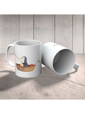 Mr. & Mrs. Panda Kindertasse Pinguin Angelboot ohne Spruch in Weiß