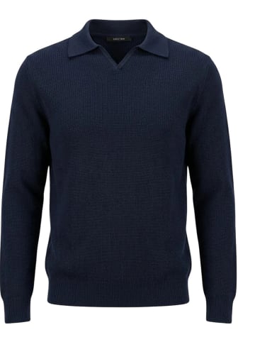Zero Strickpullover mit Polokragen in Deep Sky