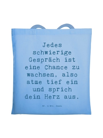 Mr. & Mrs. Panda Schultasche Spruch Ein schwieriges Gespräch füh... in Sky Blue