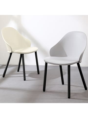 home24 Esszimmerstuhl Peropos 2er-Set in Grau