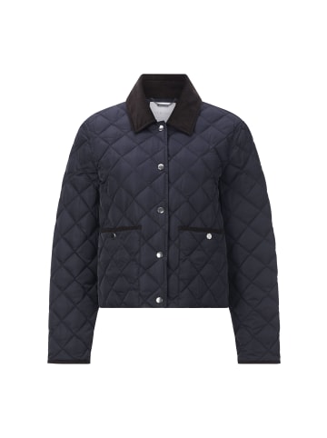 Rich & Royal Steppjacke mit Cordkragen in Midnight Blue