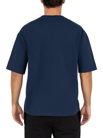 Reichstadt Herren Regular Fit T-Shirt Shoulder Drop in Dark Blue