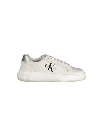 Calvin Klein Weiße Polyurethan-Sneaker