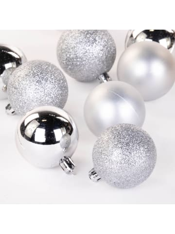 Home&Styling Collection Weihnachtskugeln, 16-teiliges Set in Silbern, (B) 9,8 x (H) 19,6 x (L) 9,8 cm