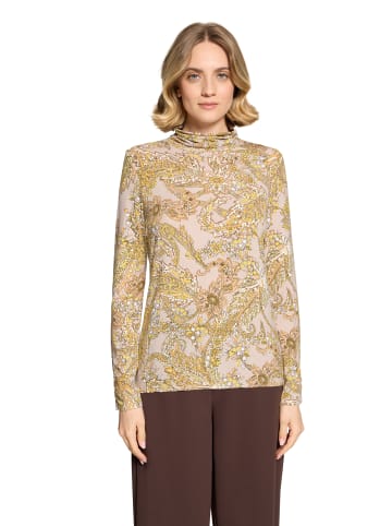 Betty Barclay Rollkragenshirt mit Stehkragen in Beige/Green