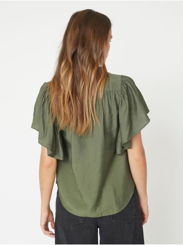 Co'couture Top HeraCC SS Frill in Army