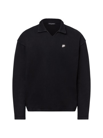PEGADOR Longsleeve Beldon Collar Rib in anthrazit
