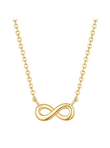 Lulu & Jane Kette Infinity aus Messing mit Zirkonia in gelbgold