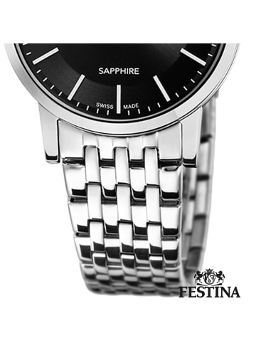 Festina Analog-Armbanduhr Festina Swiss Made silber klein (ca. 29mm)