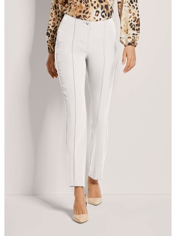 MADELEINE Slim Fit Stretchhose mit Biesen in wollweiß