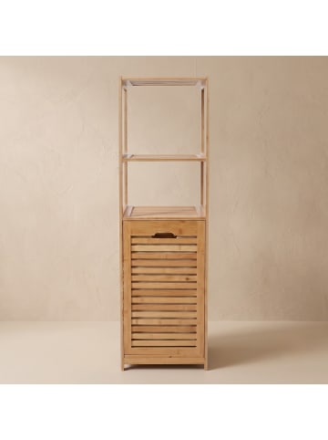 NUXIO Wäschekorb aus Bambus in Beige, (B) 35 x (H) 118 x (L) 32 cm