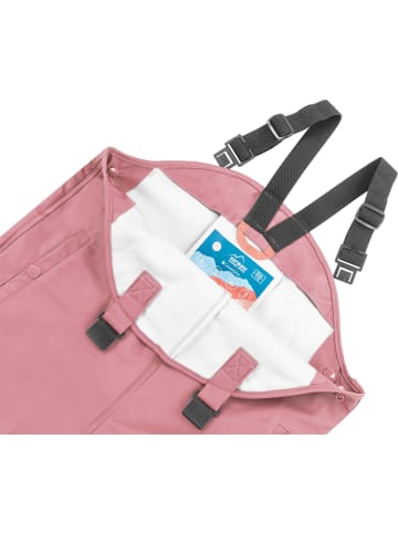 Normani Outdoor Sports Baby Regenhose mit Hosenträgern in Rosa