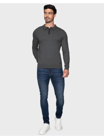Threadbare Langarmshirt Barrow in Mid Grey Marl