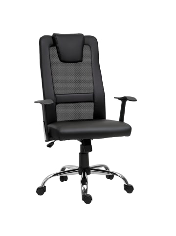 Vinsetto Bürostuhl-66L x 73B x (108-118)H cm-Schwarz