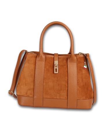 Florence Leder Schultertasche Florence Tasche tan, hellbraun ca. 36cm