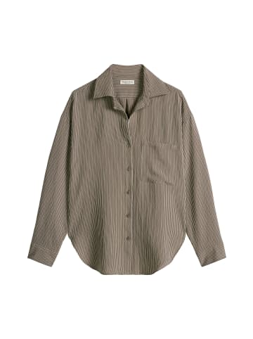 Marc O'Polo Streifenbluse relaxed in Medium Brown