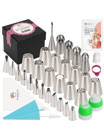 Wenburg Torten-Deokorationsset 67-tlg. universal  Silber