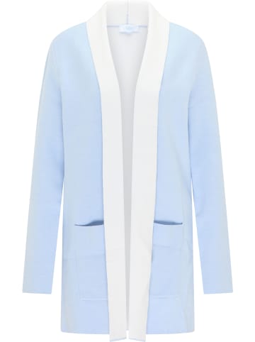 usha BLUE LABEL Cardigan in Hellblau Weiss