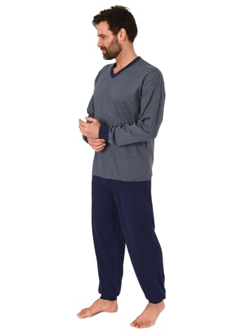 NORMANN Langarm Schlafanzug Bündchen Pyjama - 77857 in gelb
