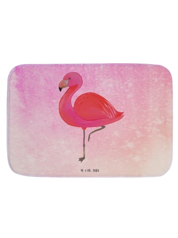 Mr. & Mrs. Panda Badvorleger Flamingo Classic ohne Spruch in Aquarell Pink