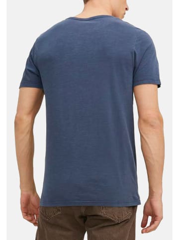 Jack & Jones T-Shirt Split in Blau / beige / grün