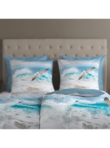 Good Morning Renforcé Wendebettwäsche in hellblau