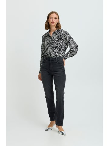b.young Langarmbluse BYJOSA CUFF SHIRT 20815603 gemusterte Bluse in Schwarz