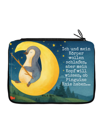 Mr. & Mrs. Panda Mäppchen Pinguin Mond Design mit Spruch in Weiß