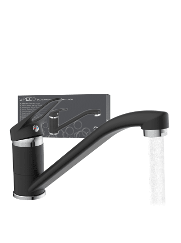 Eisl SPEED Spültischarmatur, Schwarz matt/Chrom