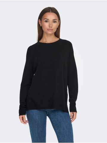 JACQUELINE de YONG Basic Strick Pullover Stretch Sweater mit Schlitzen JDYMARCO in Schwarz