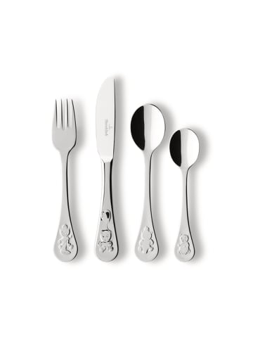 Villeroy & Boch 4-tlg. Kinderbesteck Teddy in Silber – in silber