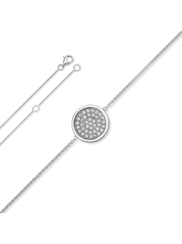 ONE ELEMENT  Zirkonia Kreis Halskette aus 925 Silber   45 cm  Ø in silber
