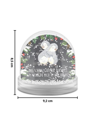Mr. & Mrs. Panda Weihnachtskugel Pinguine Kuscheln mit Spruch in Kreidetafel