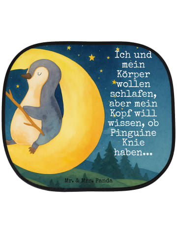 Mr. & Mrs. Panda Sonnenblende Auto Pinguin Mond Design mit Spruch in Weiß