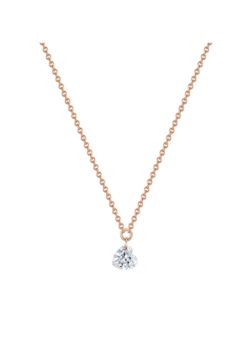 Glanzstücke München Kette mit Anhänger Sterling Silber roségold Topas weiß in roségold