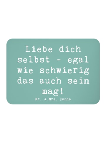 Mr. & Mrs. Panda Magnet Spruch Selbstakzeptanz Liebe mit Spruch in Meeresbrise