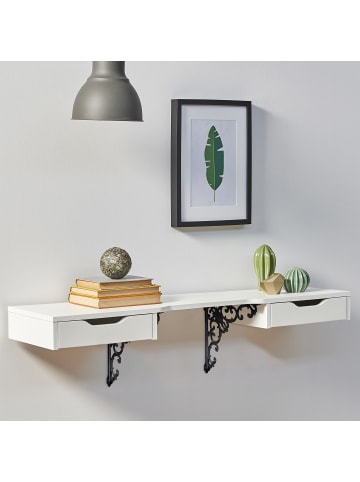 relaxdays 4 x Regalwinkel Träger in Schwarz